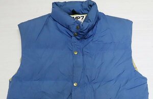 VE38 camp 7CAMP 7 America old clothes America made down vest 80'S Vintage blue series outdoor the best M nylon the best TALON Old & retro 
