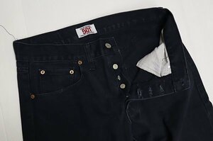 DP59リーバイスLEVISアメリカ古着デニムパンツ501ストレートTROUSERブラックデニムJEANS黒系32オールド＆レトロスタイル