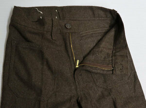 OP26 Levi's LEVIS не использовался мертвый запас 60*S-70*S Vintage BIGE большой E Франция производства евро производства шерсть брюки 12 boys BOYS Flare светло-коричневый тон 