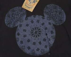 ST57ジャンクフードJUNK FOOD吊り下げタグ付き未使用アメリカ製MICKEY MOUSEミッキーTシャツMディズニーTシャツ薄黒系TシャツDISNEY