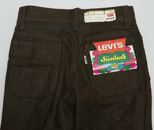 OP25 Levi's LEVIS не использовался мертвый запас 60*S-70*S Vintage BIGE большой E Франция производства евро производства шерсть брюки 6 boys BOYS Flare светло-коричневый тон 