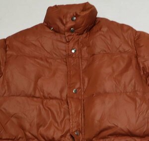 NJ84 campus CAMPUS America old clothes down jacket 80*S Vintage M nylon jacket DOWN outdoor jacket light brown group Old & retro 