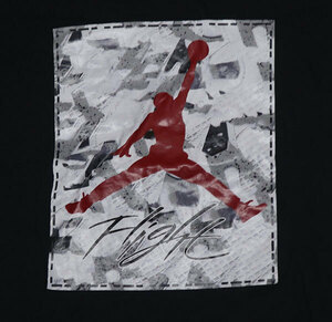 ST33ナイキNIKEアメリカ古着ジョーダンTシャツJORDAN4FLIGHTフライトTシャツ黒Tシャツ両面プリントTシャツMオールド＆レトロスタイル