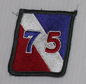 PA30米軍実物ARMYアメリカ古着ミリタリーパッチ75th Infantry Division US Army第75歩兵部隊ワッペン60’S70’Sビンテージ／トリコ/オール