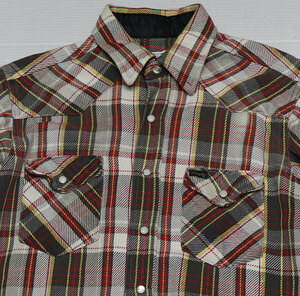 LS20ラングラーWRANGLERアメリカ古着アメリカ製ウエスタンシャツ70’Sビンテージ長袖シャツ織りヘビーネルシャツ15Hチェックシャツ/オール
