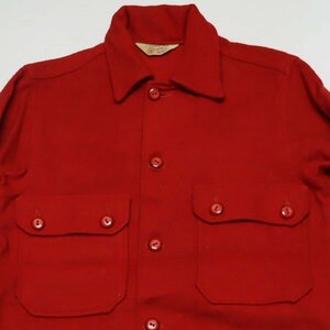 LS52ボーイスカウトアメリカBSAアメリカ古着アメリカ製ウールシャツ60’Sビンテージ38シャツジャケット肉厚ヘビー赤系ボックスシャツ
