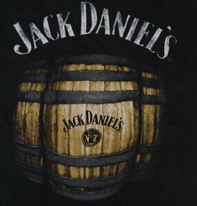 ST77ジャックダニエルJACK DANIESアメリカ古着アメリカ製ロゴTシャツ黒系Tシャツ両面プリントTシャツSテネシーウイスキーオールド＆レトロ