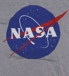 ST41ナサNASAアメリカ古着ロゴTシャツSMアメリカ航空宇宙局スペースシャトル杢グレー系Tシャツ/オールド＆レトロスタイル