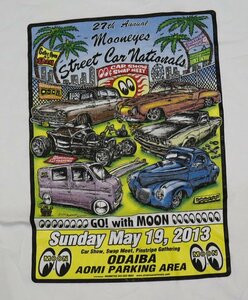 ST33アンビルANVILLアメリカ古着ムーンアイズストリートカーナショナルズTシャツ27TH MOONEYES STREET CAR NATIONALS白系TシャツMカーショ