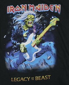 ST23アイアン・メイデンIRON MAIDENアメリカ古着バンドTシャツXLビッグサイズ黒系TシャツROCKロックTシャツ/ヘヴィメタル/オールド＆レトロ