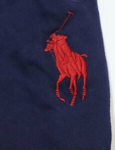 CP65ラルフローレンRALPH LAURENポロPOLOアメリカ古着スウェットパンツXLボーイズサイズ紺系ビッグポニー/トレーニングパンツ/オールド