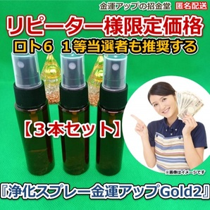 リピーター様限定価格『浄化スプレー金運アップGold2（25ml）』３本セット【金運アップの招金堂】（類似商品）ホワイトセージ／3002