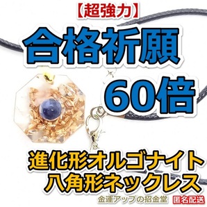 【超強力】合格祈願60倍 進化形オルゴナイト八角形ネックレス（ソーダライト）【金運アップの招金堂】高校大学受験合格/資格試験/お守り/02