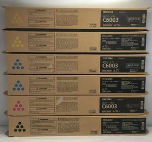 # unused goods Ricoh original RICOH MP P toner C6003 4 color total 6 point set black / magenta each 1 pcs Cyan / yellow each 2 ps #