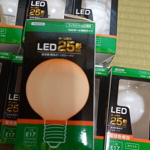 電球色 未使用 E17 ホワイトフィラメントled 25形相当 230ルーメン g50 ボール電球タイプ ゆうパック60 まとめて 10点 電球 照明の画像3