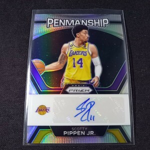 【直筆サイン】スコッティ・ピッペン・ジュニア　23-24 Panini Prizm Scotty Pippen JR Penmanship Prizms Silver グリズリーズ 　シルバー