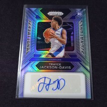 【RC 】トレイス・ジャクソン＝デイビス 23-24 Panini Prizm Trayce Jackson-Davis AUTO ルーキー ウォリアーズ 直筆サイン SILVER PRIZM _画像1