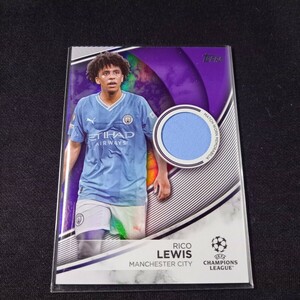 【299シリ】リコ・ルイス　2023-24 Topps UEFA Club Competitions Purple Jersey Card Rico Lewis /299　 マンチェスターシティ　