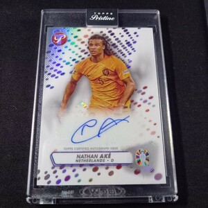 【直筆サイン】ナタン・アケ　Topps Road to UEFA EURO 2024 Nathan Ake pristine AUTO オランダ代表　マンチェスターシティ 専用ケース