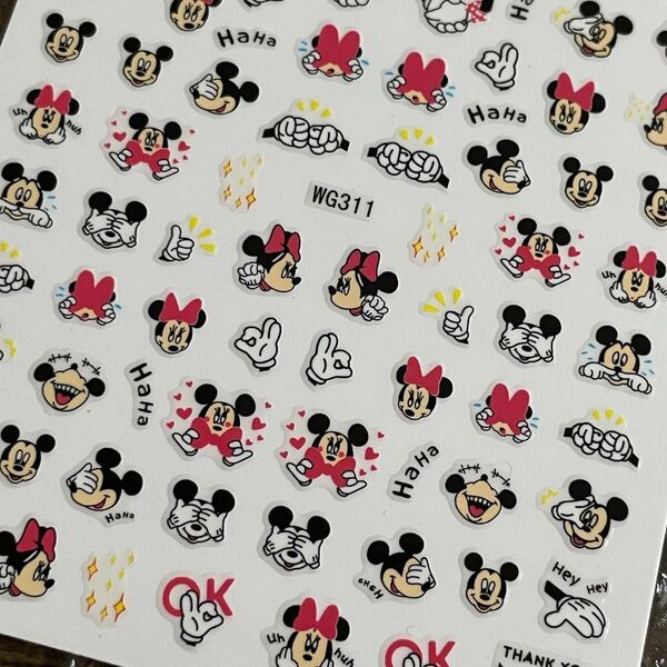 ディズニーミッキー&ミニーネイルシール