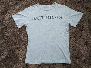 【USED】SATURDAYS SURF NYC 半袖Tシャツ グレー サイズM BEAMS ビームス