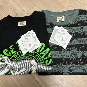 新品タグつき恐竜半袖Tシャツ　110センチです。2枚セット