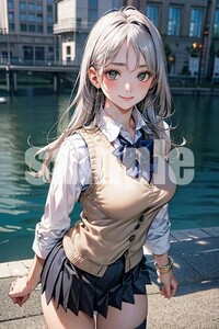 ※全て1点もの※ 【A4サイズ ポスター】 高画質 光沢紙 美少女 グラビア コスプレ モデル セクシー 美人 美女 美乳 同人 アート No30103