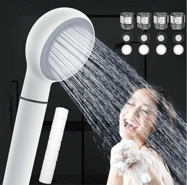 シャワーヘッド 増圧 マイクロ ナノバブル シャワー ミスト 節水 極細水流 勢いアップ ヒホウ 浄水フィルター ファインバブル 