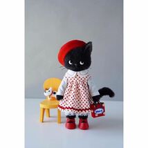 黒猫キョロちゃんと小さなミケちゃん着せかえセット　猫ぬいぐるみ　parico doll パリco _画像7