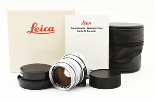 新品並 Leica SUMMICRON-M 50mm F/2 E39 箱フード、ケース付き1994年製
