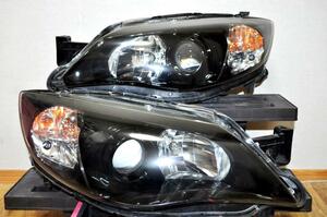 SUBARU GRB GRF GH8 G1995GH WRX STI Impreza HID ヘッドLight leftright set 艶 ブラック加工 美品 ⑥ ICHIKOH 1809 2E コーティング済