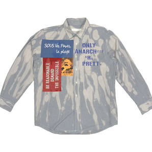 Anarchy Shirt Long-Sleeve P6-01 LL Sky Blue (Seditionaries Punk)