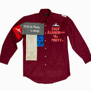 Anarchy Shirt Long-Sleeve P6-04 LL Wine Red (Seditionaries Punk)