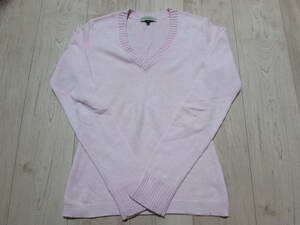 USED*PROPORTION BODY DRESSING Proportion Body Dressing *V neck knitted * size 3* pink * plain 
