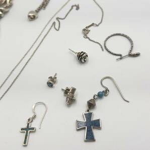 sv925刻印 シルバー ブレスレット ピアス まとめ 9点セットTiffany ジャンク ダブルロープ ノットの画像4