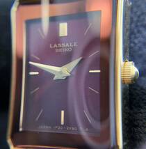 SEIKO LASSALE セイコー ラサール 1F20-6C70 クォーツ レディース 腕時計 ゴールド パープル 稼働品_画像6