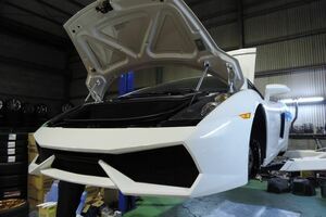 ＫＳＢ ランボルギーニ ガヤルド 前期モデル エアロパーツ フロントバンパースポイラー Lamborghini Gallardo フロント FRP