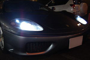 フェラーリ 360 モデナ 純正 交換 用 HID ロービーム バルブ 6000K 2個 1セット Ferrari 360 modena ヘッドライト ロー ランプ 左右