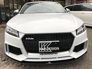 ネクストイノベーション アウディ TTRS/8S/クーペ/ロードスター フロントアンダースポイラー 5mm グロスブラック エアロ パーツ