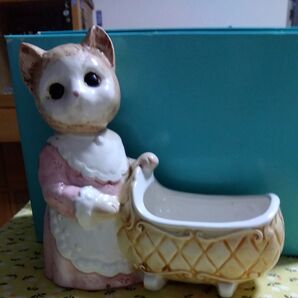 goto 猫 小物入れ 陶器 レトロ