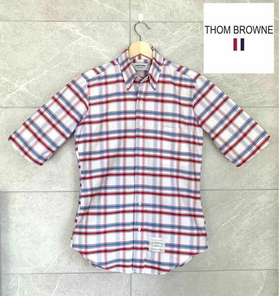 THOM BROWNE トムブラウン 半袖 チェックシャツ 1