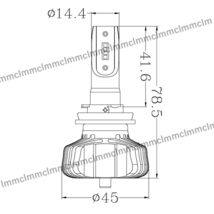 イエロー 5800lm 日産 デイズルークスハイウェイスター B21A LEDフォグランプ LEDFOG 黄色 　LMMC　_画像6