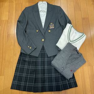 ○ 4 5 コスプレ衣装 冬 制服 上下セット ブレザー ブラウス スカート ニットベスト カーディガン 春日丘