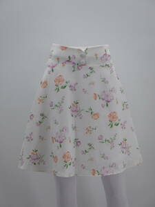 [ new goods ][INGNI wing ] high waist floral print flair miniskirt / eggshell white [ including in a package possibility ][ skirt ][ bottoms ]