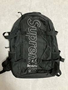 18AW シュプリーム　バックパック supreme Backpack リュック ブラック 