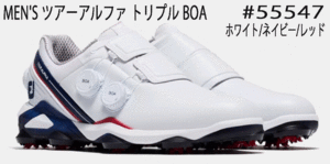  new goods # foot Joy #2024.2# Tour Alpha Triple boa spike ##55547# white | navy | red #25.5CM#W:EE~EEE# regular goods 