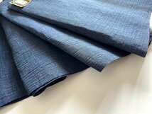 KIRUKIRU 新古品 着物 巾36㎝ 紺地 無地 シンプル 夏着物 材料 素材 生地 リメイク 和裁_画像5