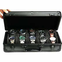 新品◆ RIGICASE 最大55mmの文字盤の腕時計 ぴったりフィット ッド付き アルミニウム時計ケース 10スロット 174_画像1