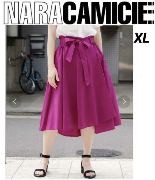 NARACAMICIE ナラカミーチェ　タイプライターカラースカート　ピンク系　XL 大きいサイズ