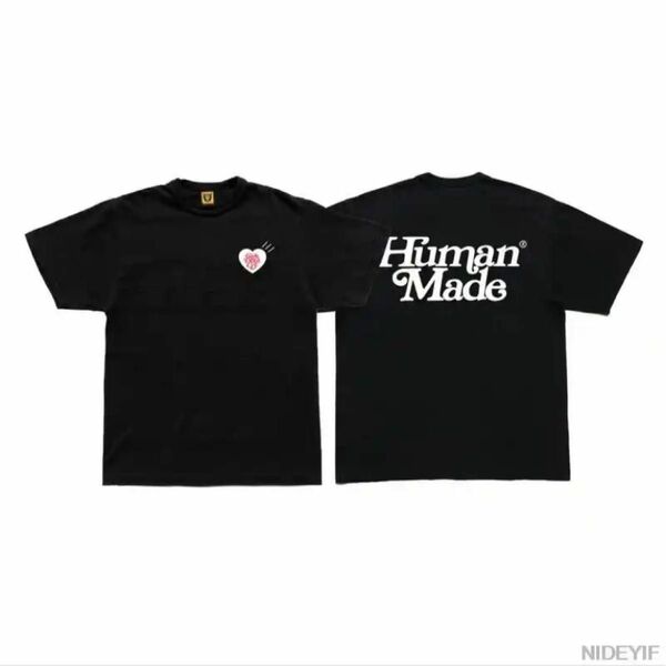 【新品】import Tシャツ 黒 human Tシャツ BLACK